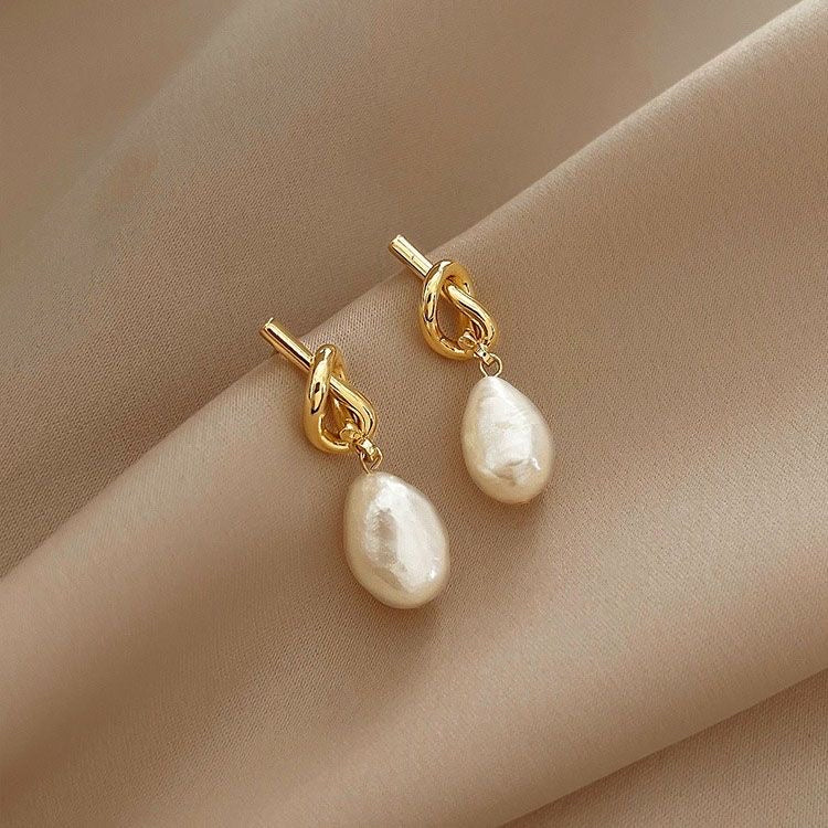 Vintage Baroque Pearl Earrings