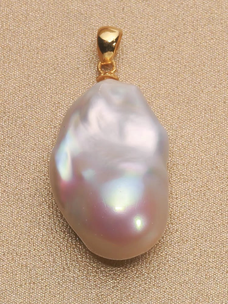 Natural Irregular Baroque Pearl Necklace Pendant